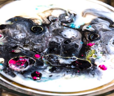 Güzel akrilik renkli soyut arkaplan. Renkli mermer karışık mürekkep soyutlaması