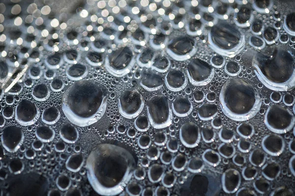Bubbles Bottom Surface Pan Boiling Water — Stock Photo, Image