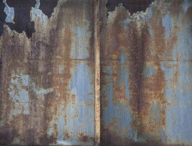 Metal bir arka plan. Metal yüzey paslı ve kalın