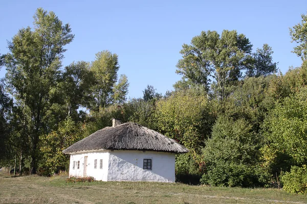 Autentyczne Ukraiński Dom Pirogovo Skansen Kijów Ukraina — Zdjęcie stockowe