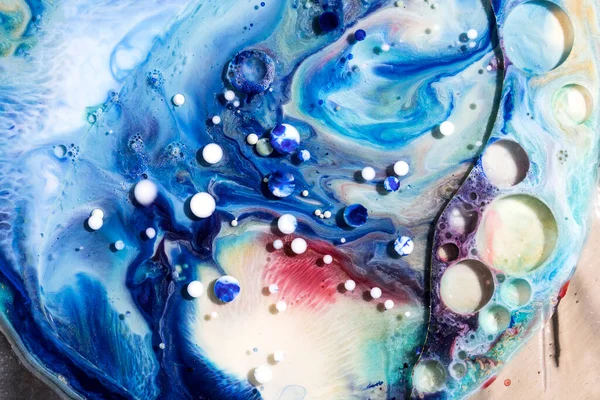 Schöne Acrylfarbe Abstrakten Hintergrund Farbige Marmor Mischtintenabstraktion — Stockfoto