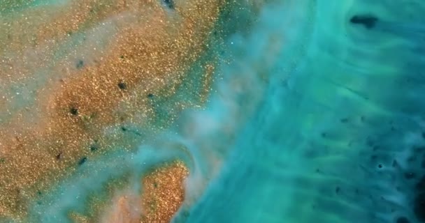 Peintures Liquides Couleur Déplaçant Mélangeant — Video