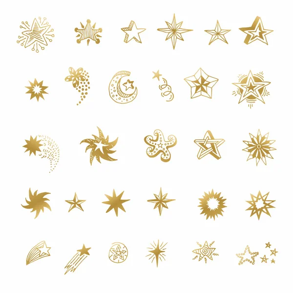 Collection Étoiles Différentes Formes — Image vectorielle