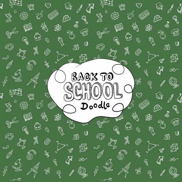 Retour École Icônes Doodle Éducation — Image vectorielle