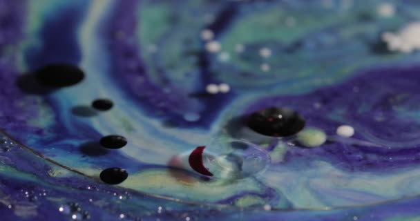 Peintures Liquides Couleur Déplaçant Mélangeant — Video