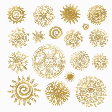 Çeşitli okült sembollerin koleksiyonu