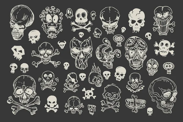 Ilustración Del Emblema Del Cráneo Pirata Con Huesos Cruzados — Archivo Imágenes Vectoriales