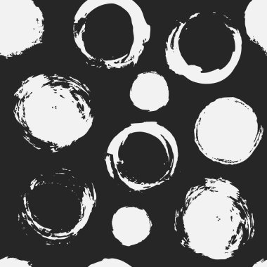 Grunge Circle fırça darbelerinin vektör kümesi