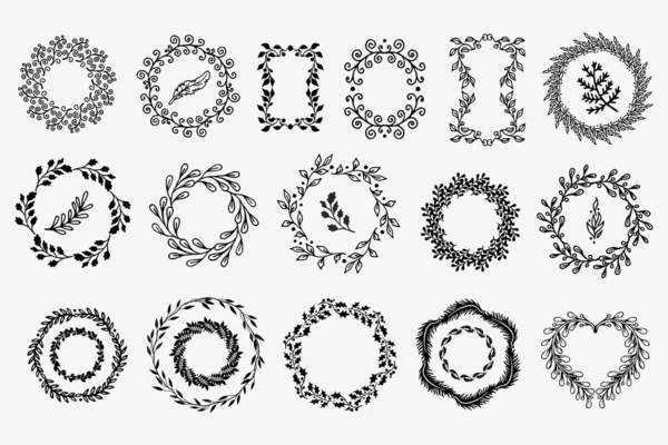 Векторна Колекція Рука Мальовані Елементи Дизайну — стоковий вектор