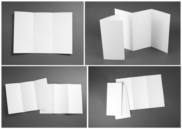Пустая белая бумажная листовка
