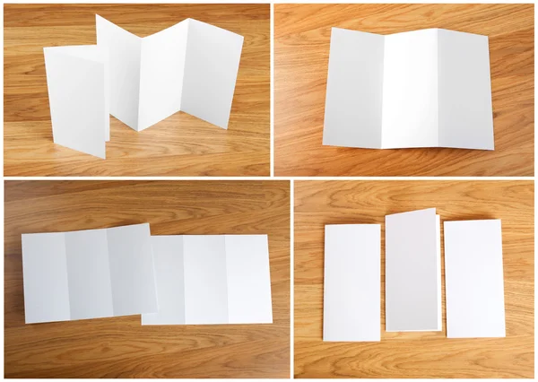 Boş beyaz katlama kağıt afiş