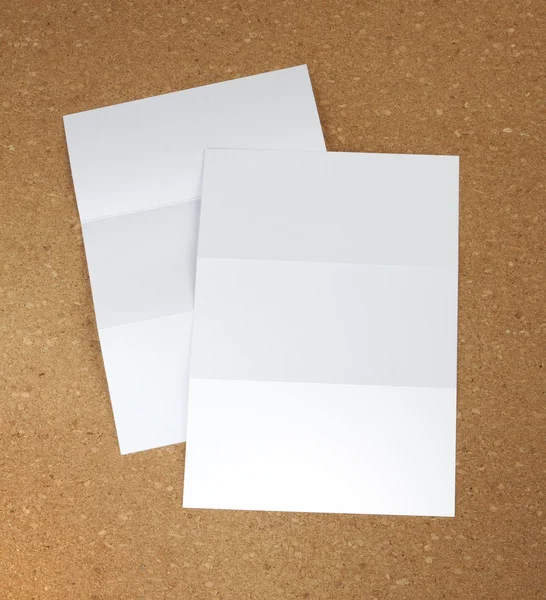 Flyer papier pliant blanc vierge — Photo