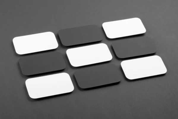 Blank business cards with rounded corners — Stock Photo, Image