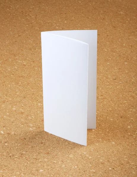 Folleto de papel plegable blanco en blanco — Foto de Stock