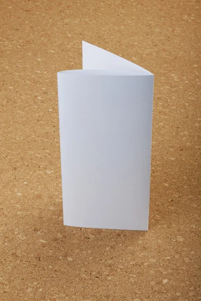 Blank white folding paper flyer Stock Image