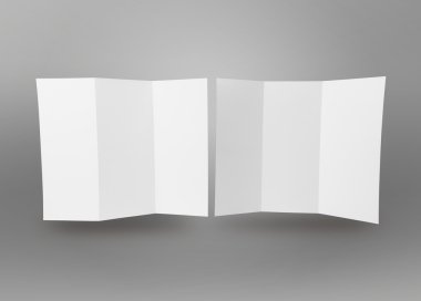 Boş beyaz katlama kağıt afiş