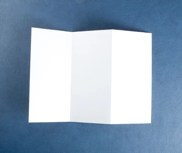 blank white folding paper flyer