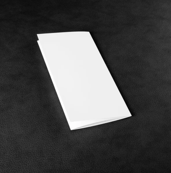 Blank white folding paper flyer — Stock Photo, Image