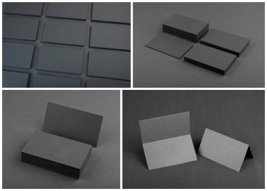 siyah bir arka plan üzerinde siyah kartvizit