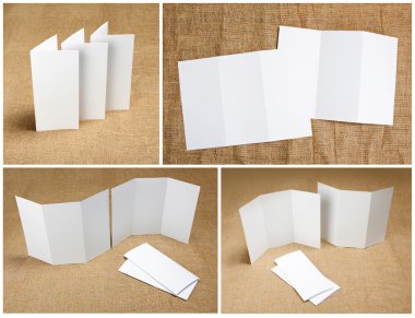 Boş beyaz katlama kağıt afiş