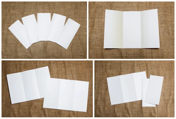 Tomma vita vikning papper flyer — Stockfoto