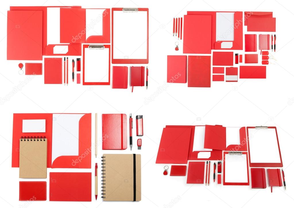 Set of corporate identity templates for the application of your logo