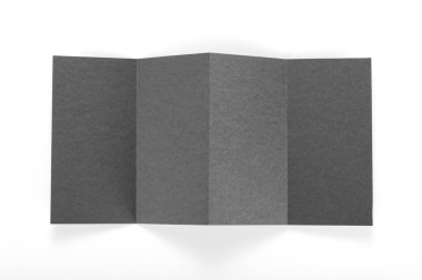 Boş katlanmış kağıt broşür veya el ilanı mockup.
