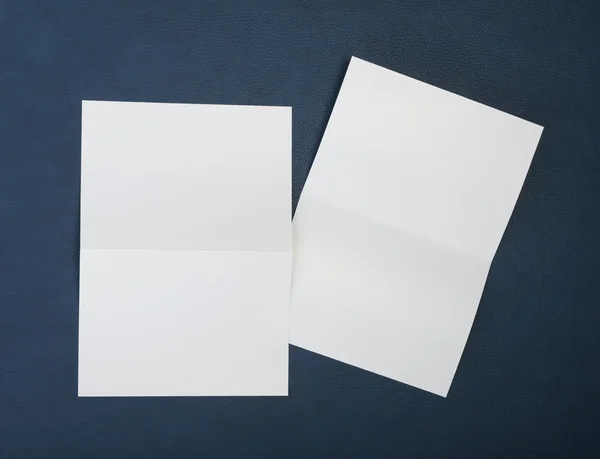 Folleto de papel plegable blanco en blanco —  Fotos de Stock