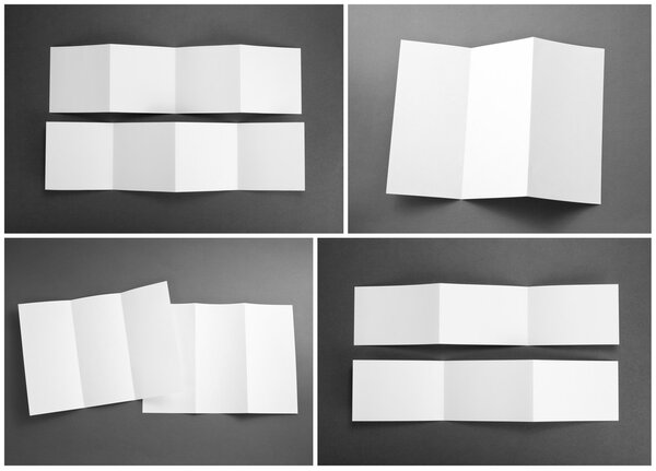 Пустая белая бумажная листовка
