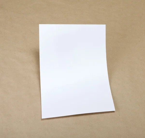 Blank white folding paper flyer — Stock Photo, Image