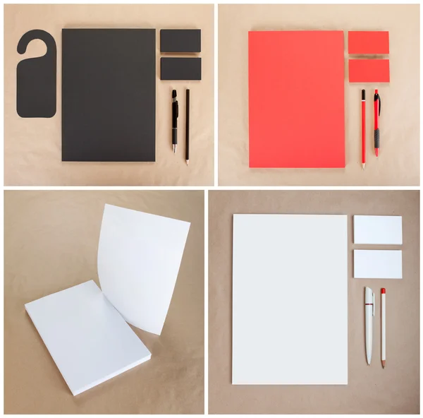 Schreibwaren-Bühnenbild. Briefpapier-Vorlage. Corporate Identity. — Stockfoto