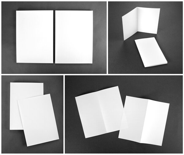 Пустая белая бумажная листовка
