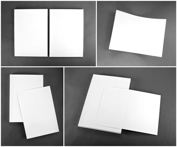 Cartaz de folheto em branco em cinza para substituir seu design . — Fotografia de Stock