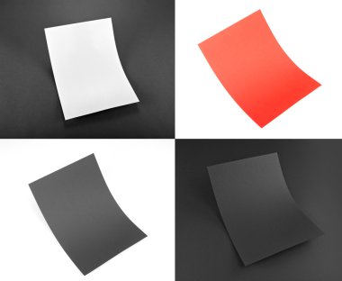 Beyaz ve siyah tasarımınızı değiştirmek için boş afiş poster.