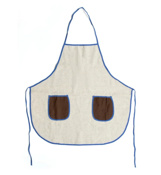 Blank apron with pockets on white background. — Stock Photo, Image