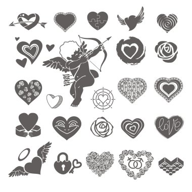 Sevgililer günü ya da düğün için romantik siluet.