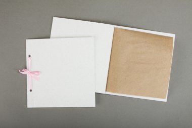 Romantic design set over gray background. To be used for invitations.