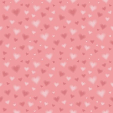 Bulanık kalpleri ile Seamless modeli. Yinelenen doku vektör. Şık Sevgililer arka plan.