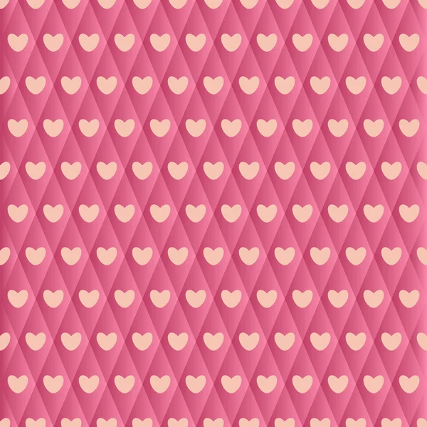 Naadloze geometrische patroon met harten. Vector herhalende structuur. Stijlvolle Valentines achtergrond. — Stockvector