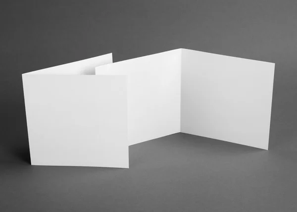 White empty  card on grey to replace your design. — Stock Photo, Image