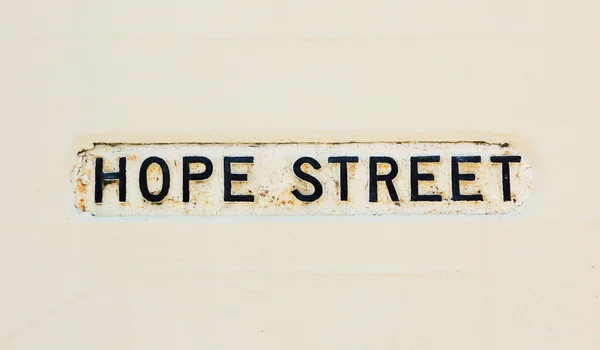 Old street name - hope street — Stock Photo, Image