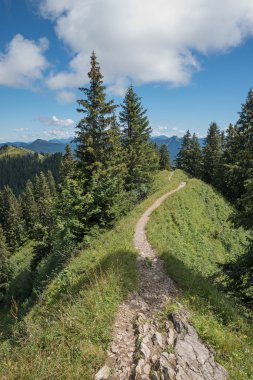yol boyunca dağ tepe brauneck, Bavyera hiking