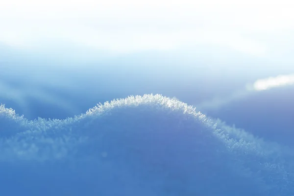 Close-up de campo de neve, gradiente de cor suave — Fotografia de Stock