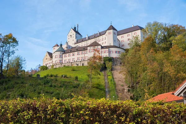 Blick Auf Burg Hohenaschau Herbst Ferienort Chiemgau Oberbayern — Stockfoto