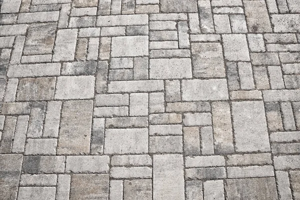 Stenen Vloeren Buiten Met Betonnen Blokken Grijze Kleuren — Stockfoto