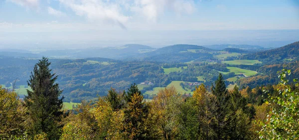 Bavarian Forest Lookout Gessingerstein Surroundings Deggendorf Lower Bavaria Landscape Clouds — Stock Photo, Image