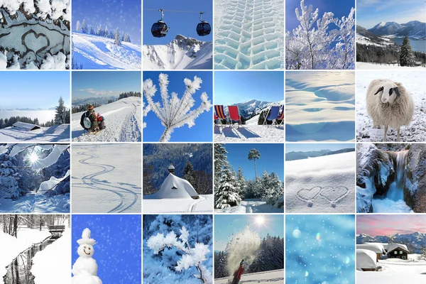 Collage - Winterglück — Stockfoto