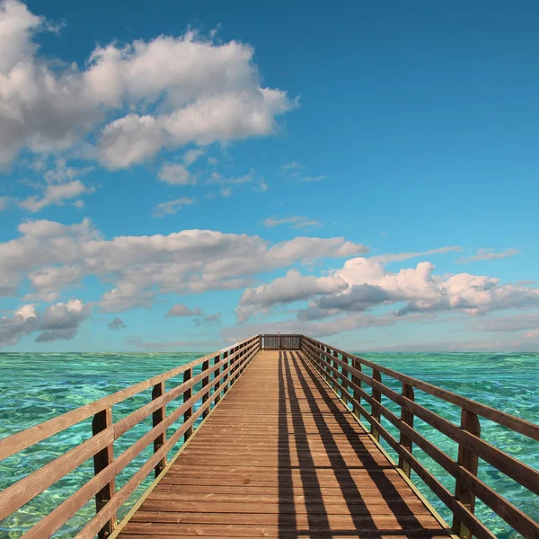 Strandpromenaden till paradis — Stockfoto