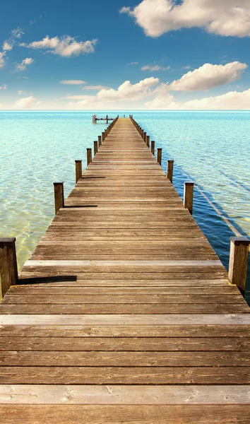 Boardwalk to the horizon — Stock Photo, Image