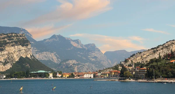 Torbole village in morning mood — Stock Photo, Image